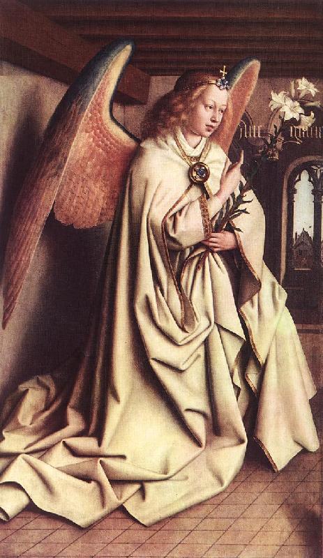 EYCK, Jan van Angel of the Annunciation